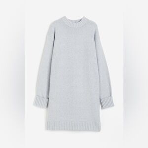 Elegant Gray Sweater Dress